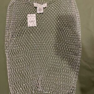 Elegant Silver Mesh Skirt